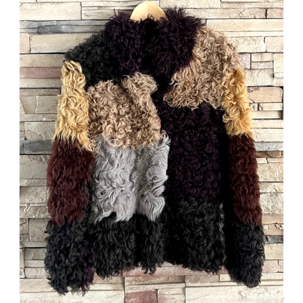 Marni Patchwork Shearling Jacket Size 42 - image 2